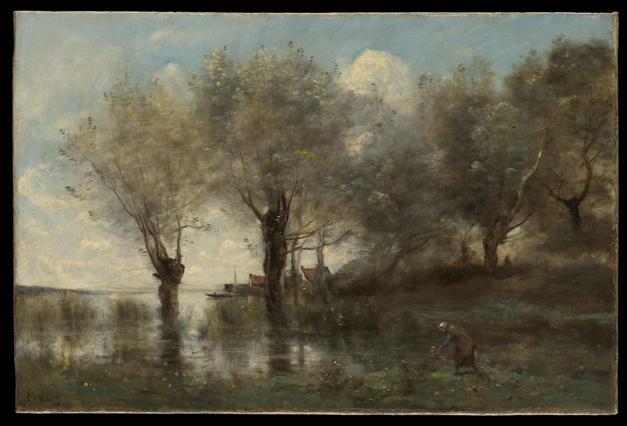 A Pond in Picardy, detail