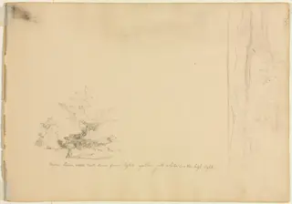 Landscape and Tree Studies (verso), by David Johnson, 1851