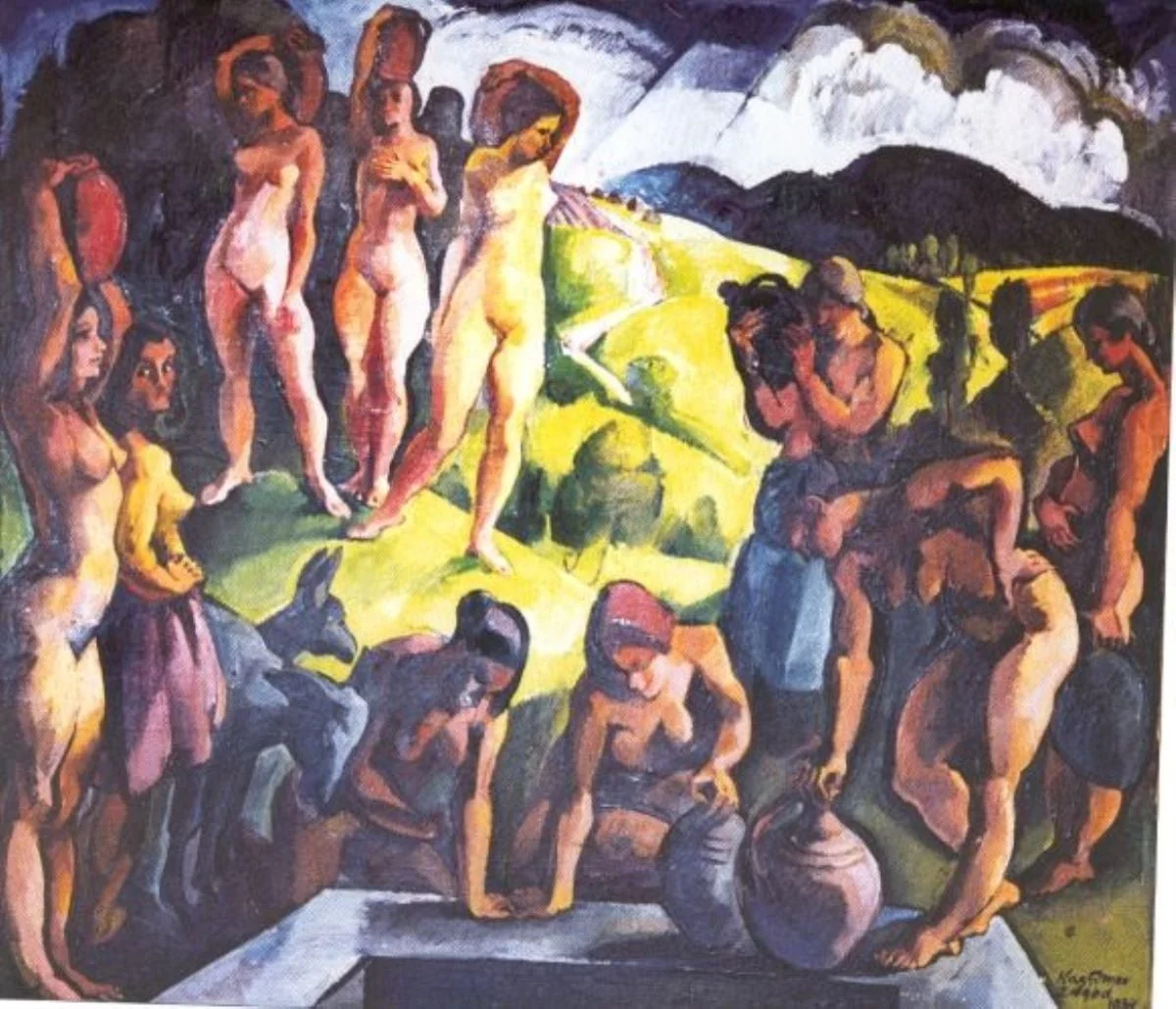 La fântână, detail