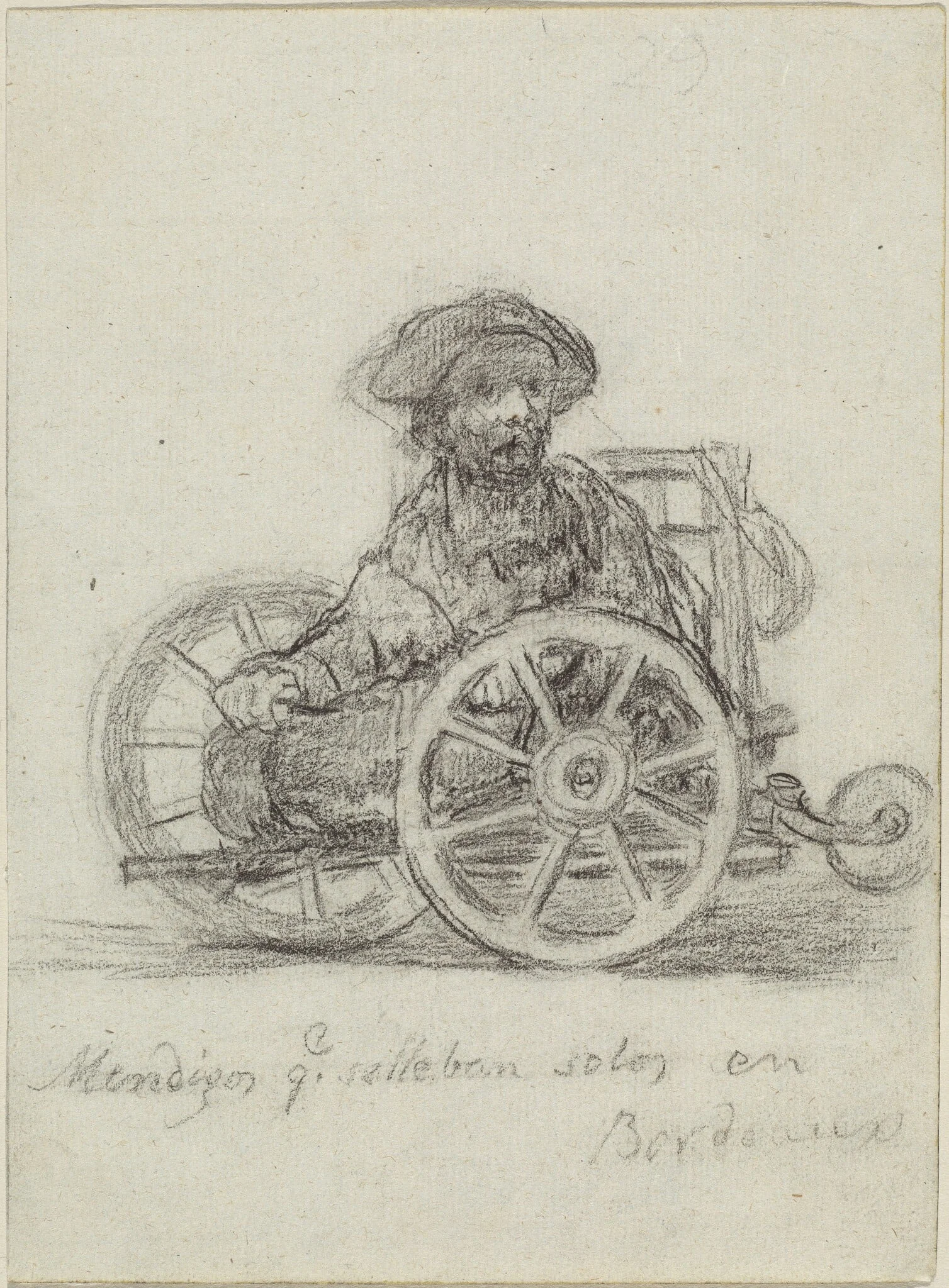 Mendigos que se llevan solos en Bordeaux (Beggars Who Get about on Their Own in Bordeaux), detail