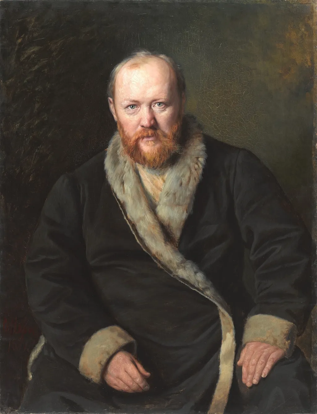 Porträt des Dramatikers A. N. Ostrowskij, by Vasily Perov, oil, 1871