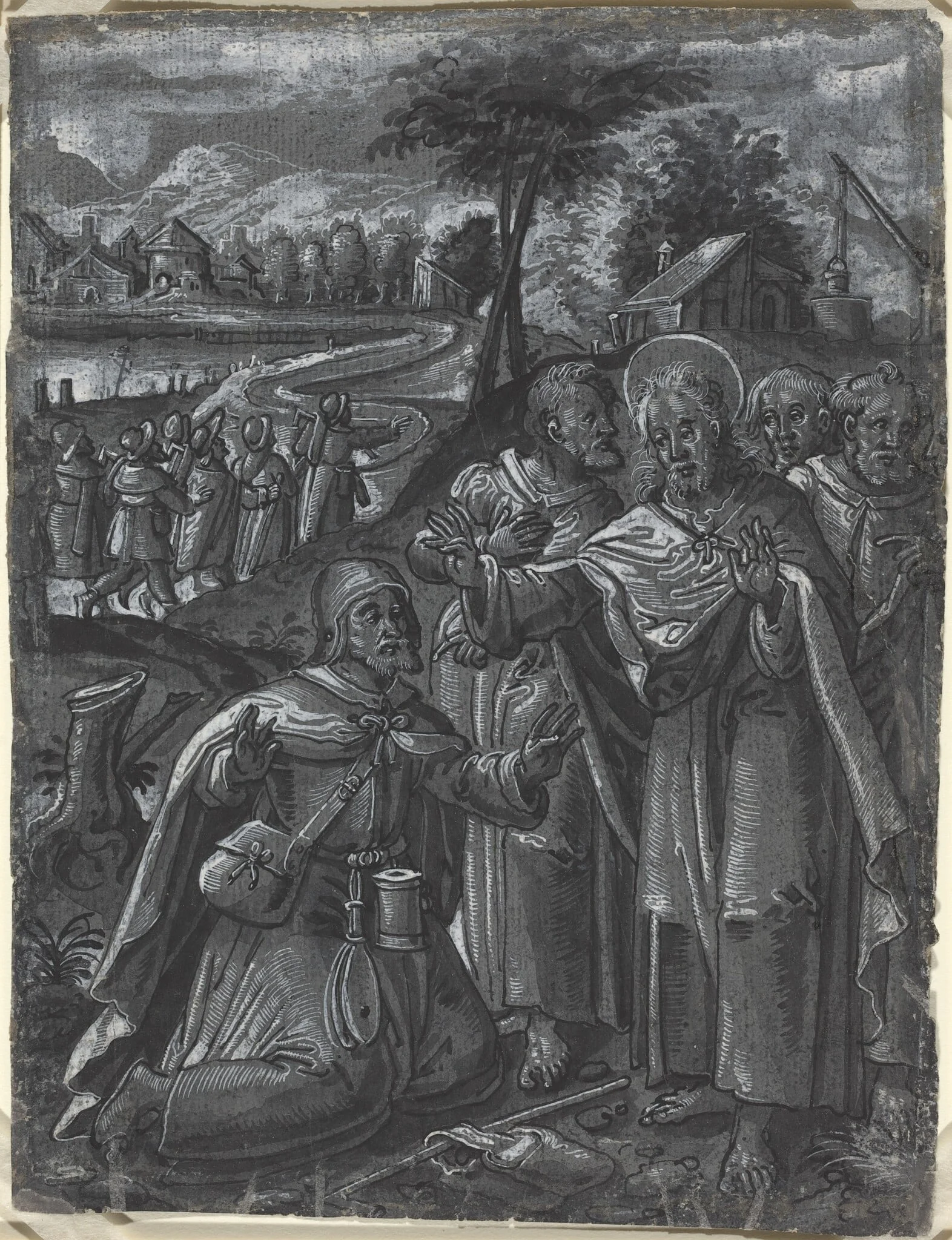 Christ Disputing with the Doctors [recto], detail
