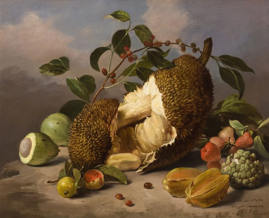 Natureza-morta com frutas (atribuído), by Agostinho José da Mota, oil, 1873