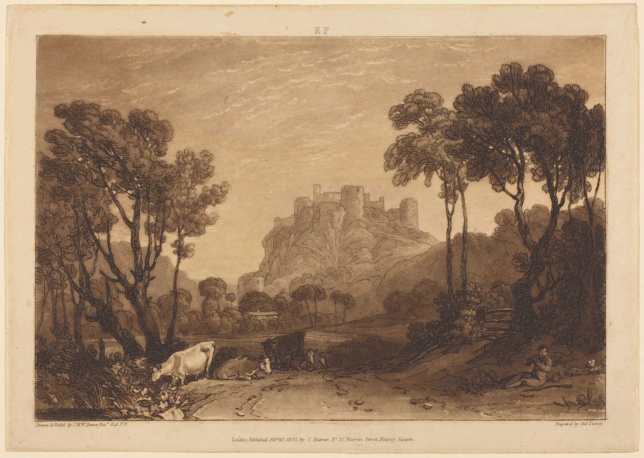 The Castle Above the Meadows, detail