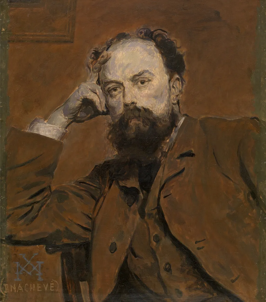 The Sculptor Paul De Vigne, by Xavier Mellery, oil, 1893