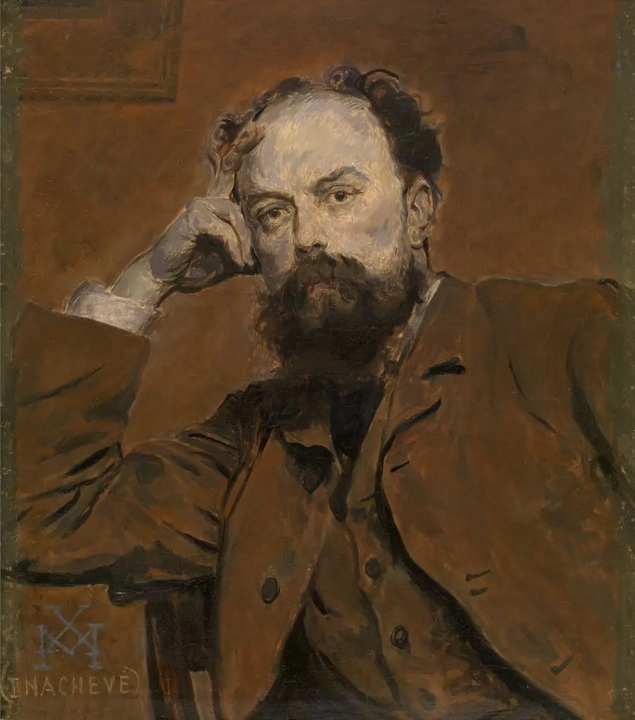 The Sculptor Paul De Vigne, by Xavier Mellery, oil, 1893