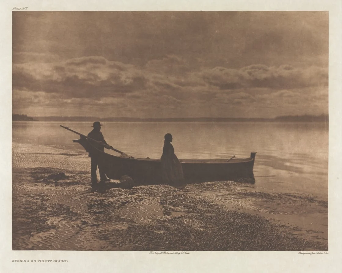 Portfolio IX, Plate 312: Evening on Puget Sound, detail