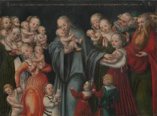 Christ Blessing the Children, by Lucas Cranach the Younger, oil, 1547