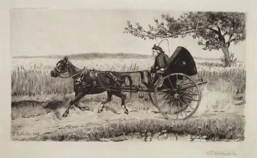 The One Hoss Shay, by William Henry Shelton, ink, 1884