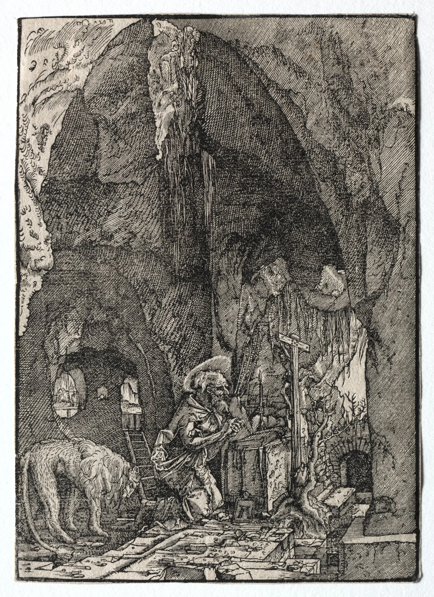 St. Jerome in the Cave, detail