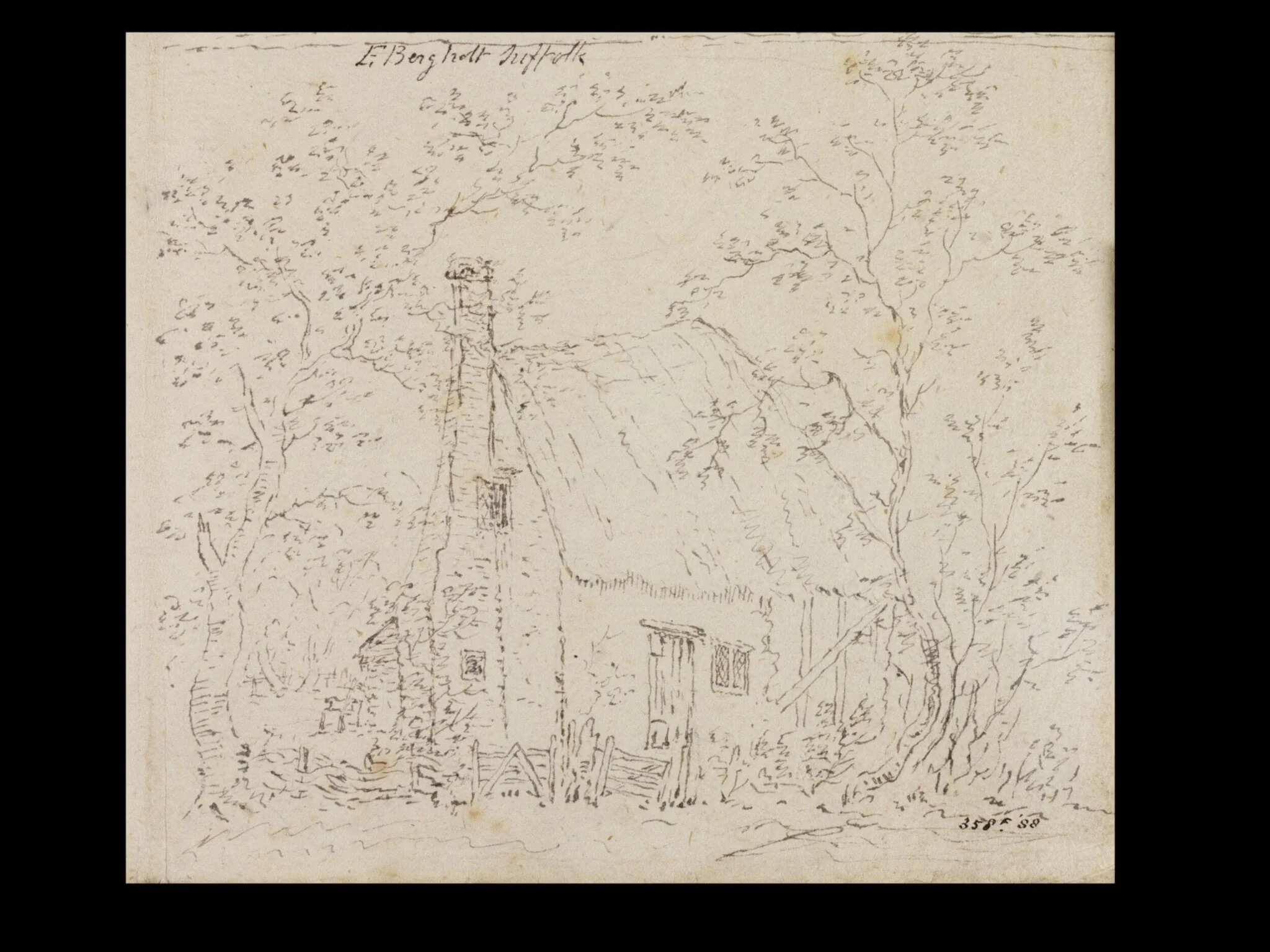 Cottage at East Bergholt, detail