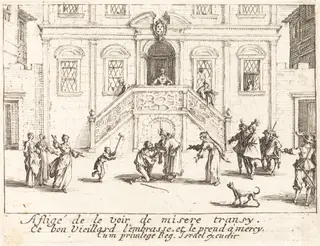Return of the Prodigal Son, by Jacques Callot, ink, 1635