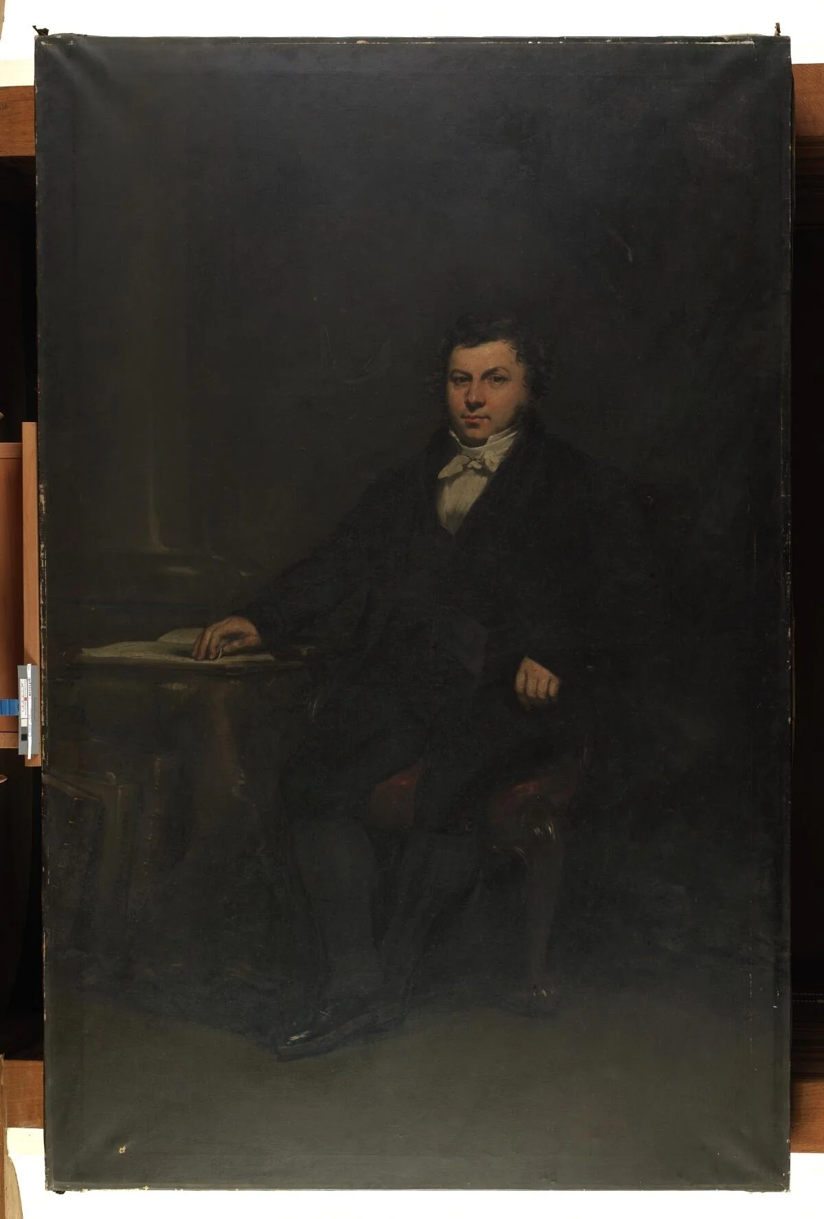 Gentleman in his study, detail