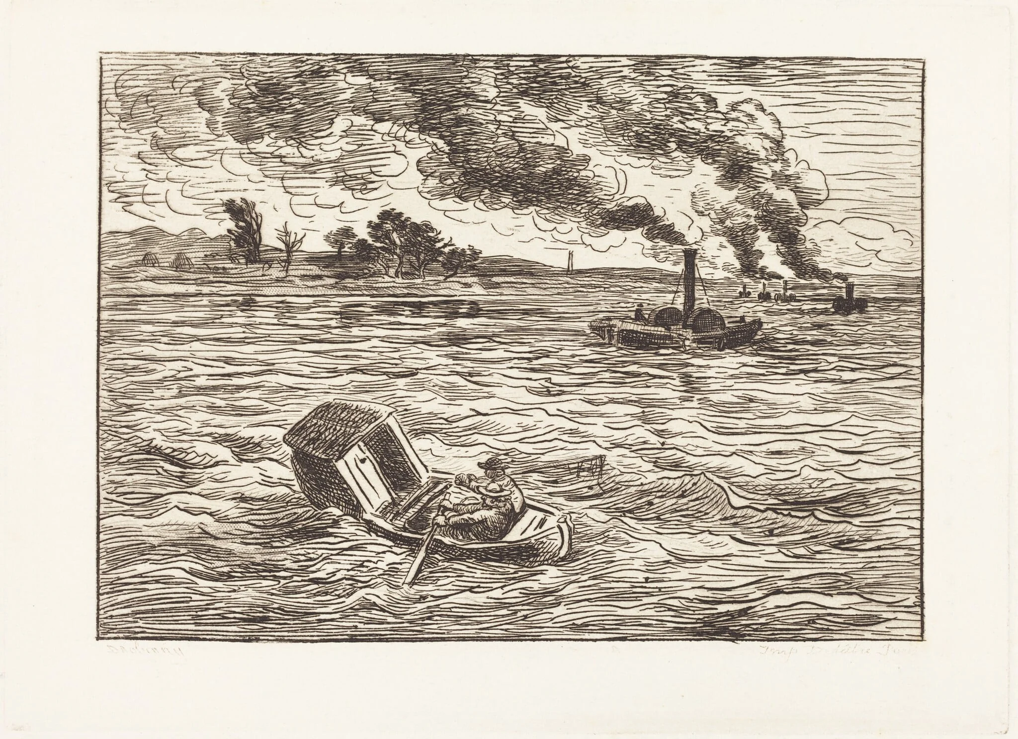 Steam Boats (Les Bateaux a vapeur), detail