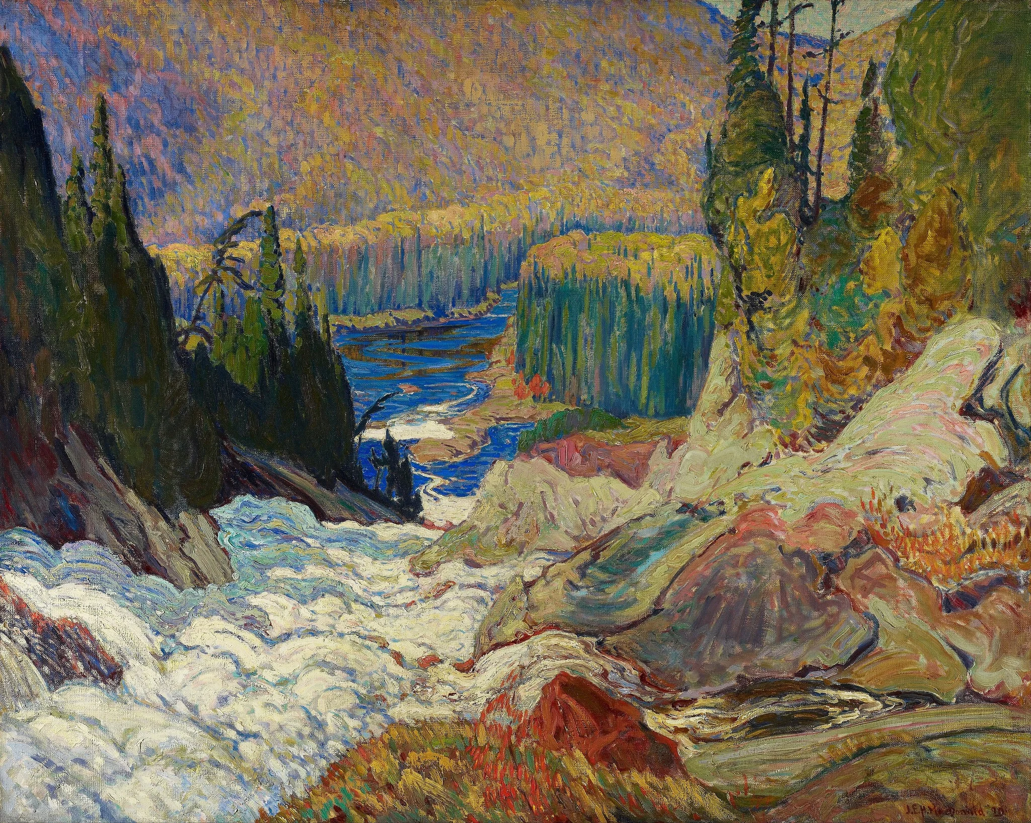 Falls, Montreal River, detail