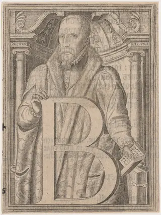William Cecil, First Baron Burghley, by Frans Hogenberg, ink, 1568