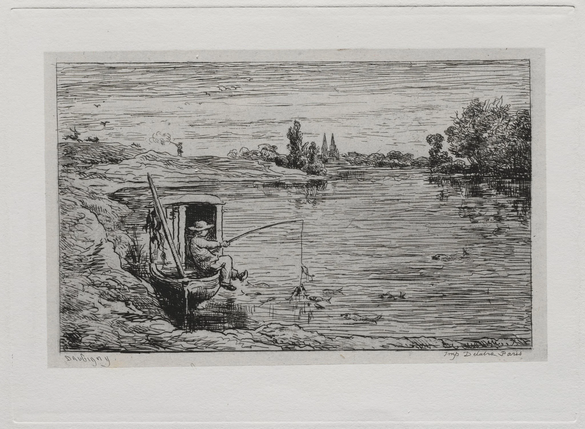 The Boat Trip: The Cabin Boy Fishing (Line Fishing), detail