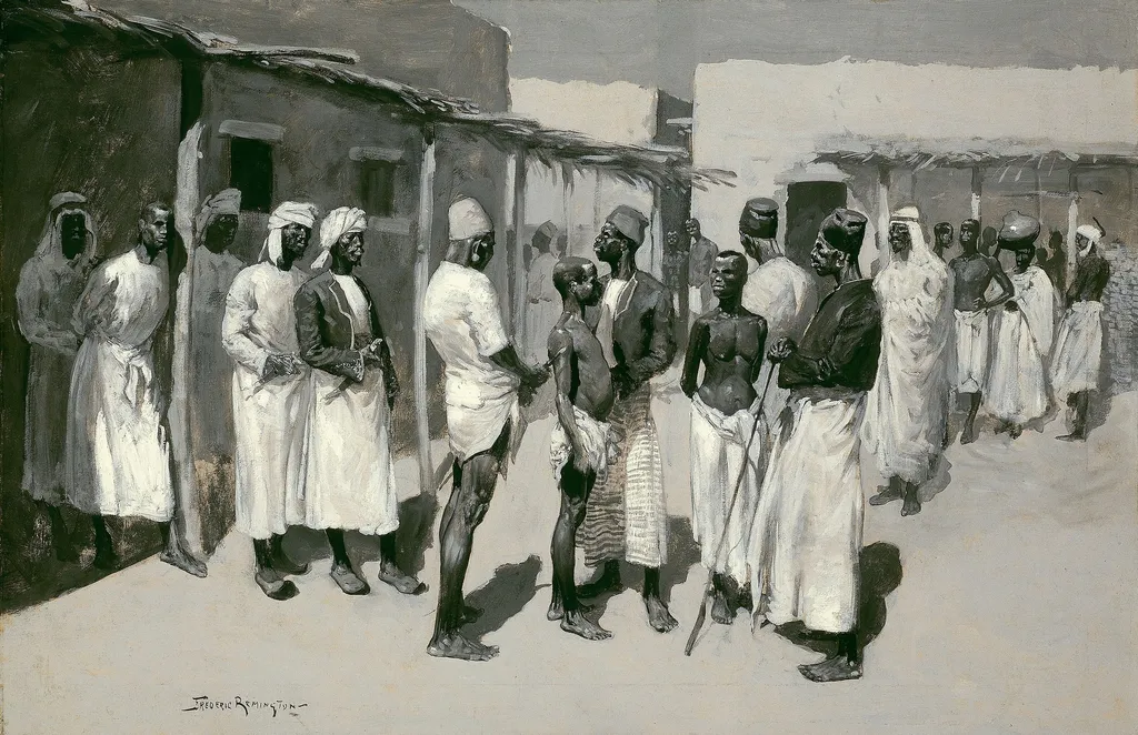 Slave Market, by Frederic Remington, oil, 1897