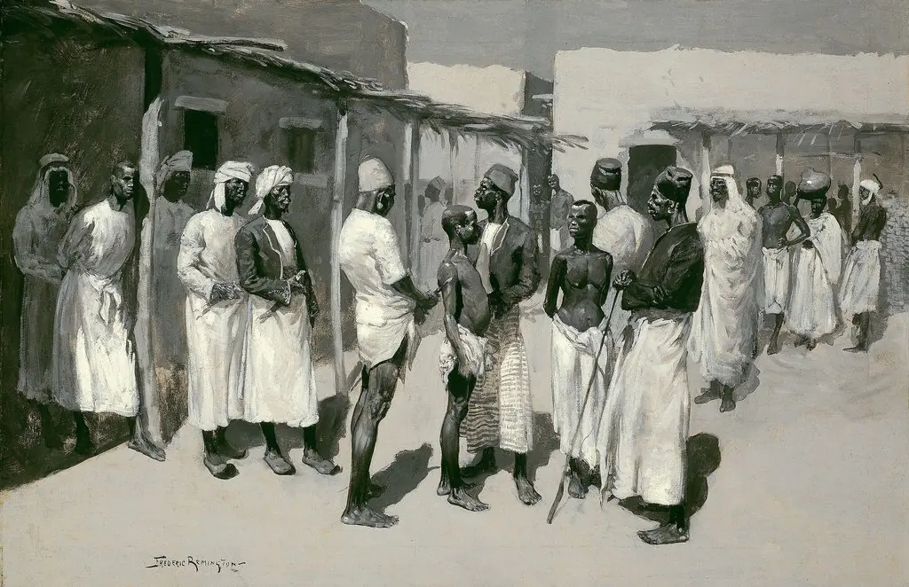 Slave Market, by Frederic Remington, oil, 1897