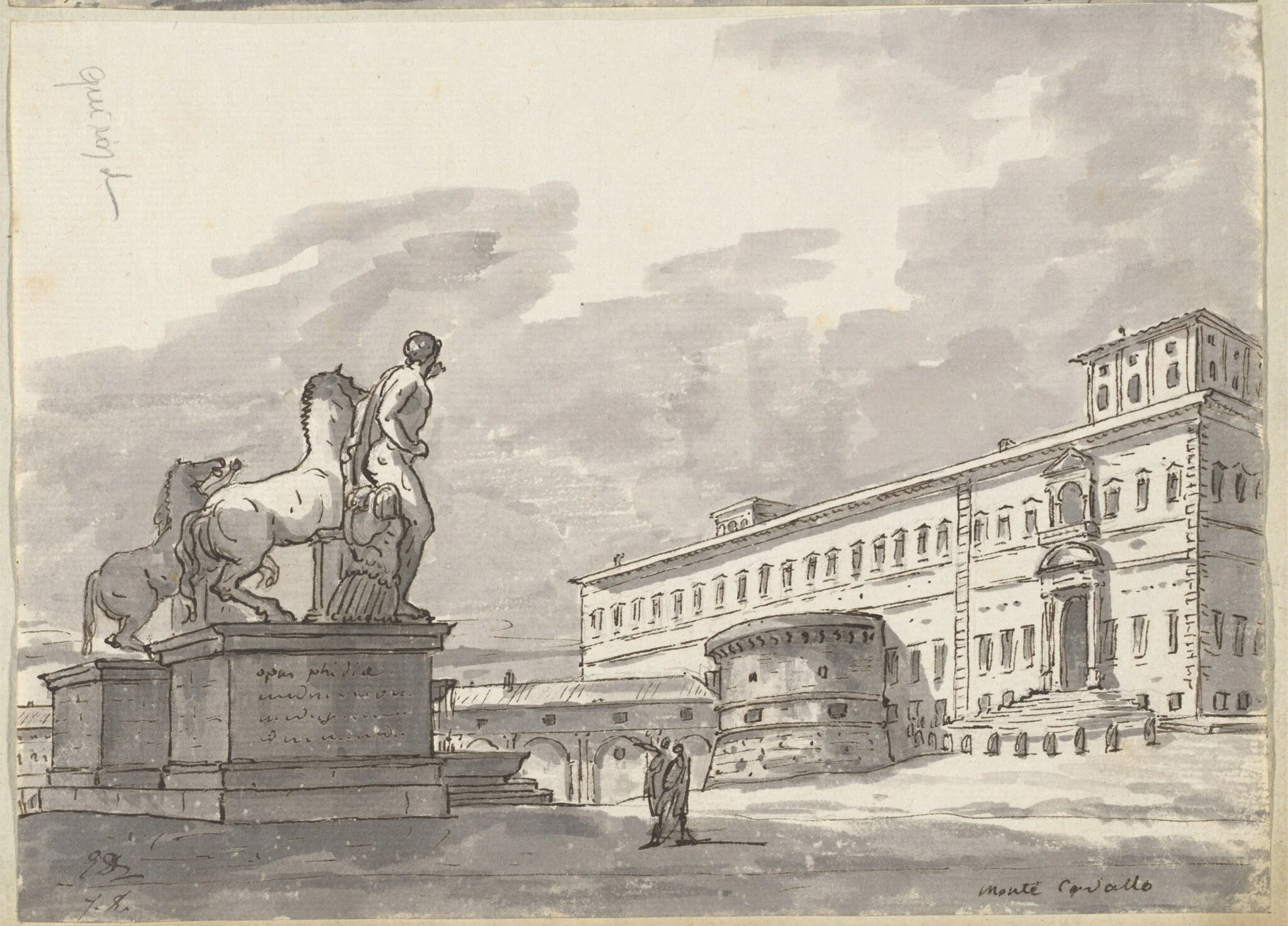 Monte Cavallo, with the Horse Tamers, detail