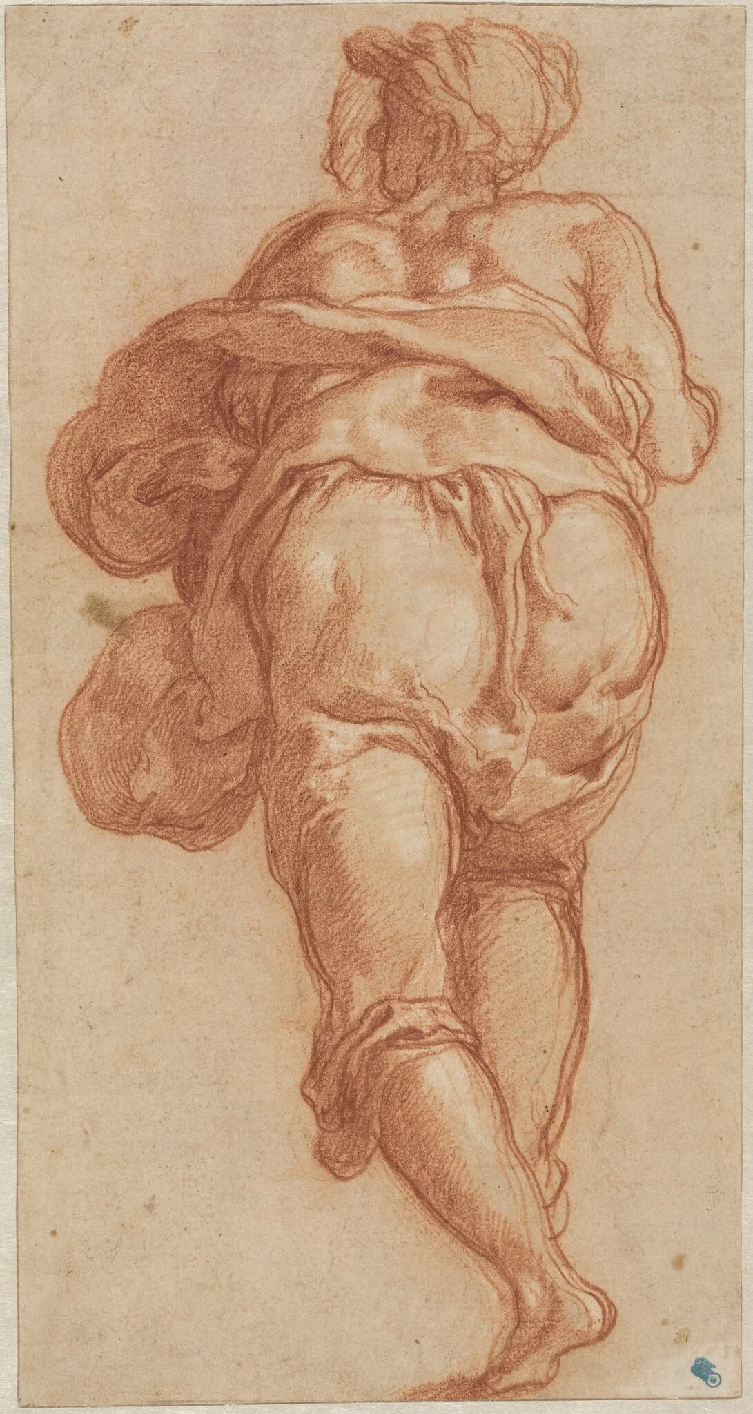 A Man Seen from Behind [recto], detail