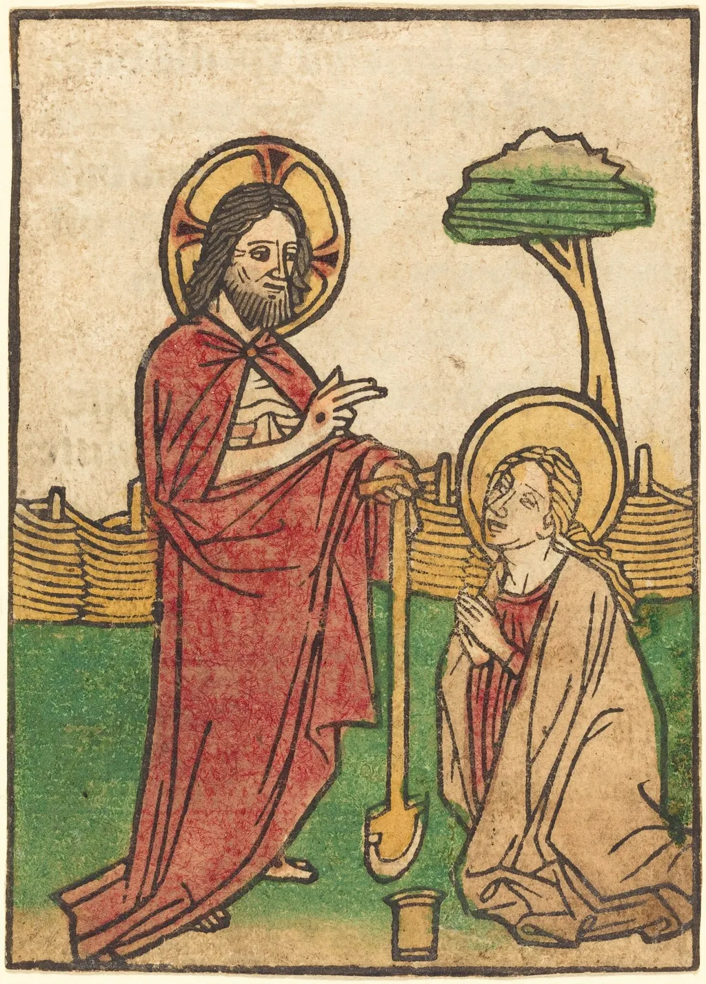 Noli me tangere, by Ludwig of Ulm, ink, 1450