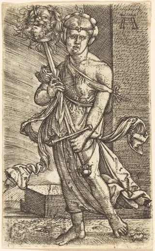 Judith with the Head of Holofernes, by Albrecht Altdorfer, ink, 1525