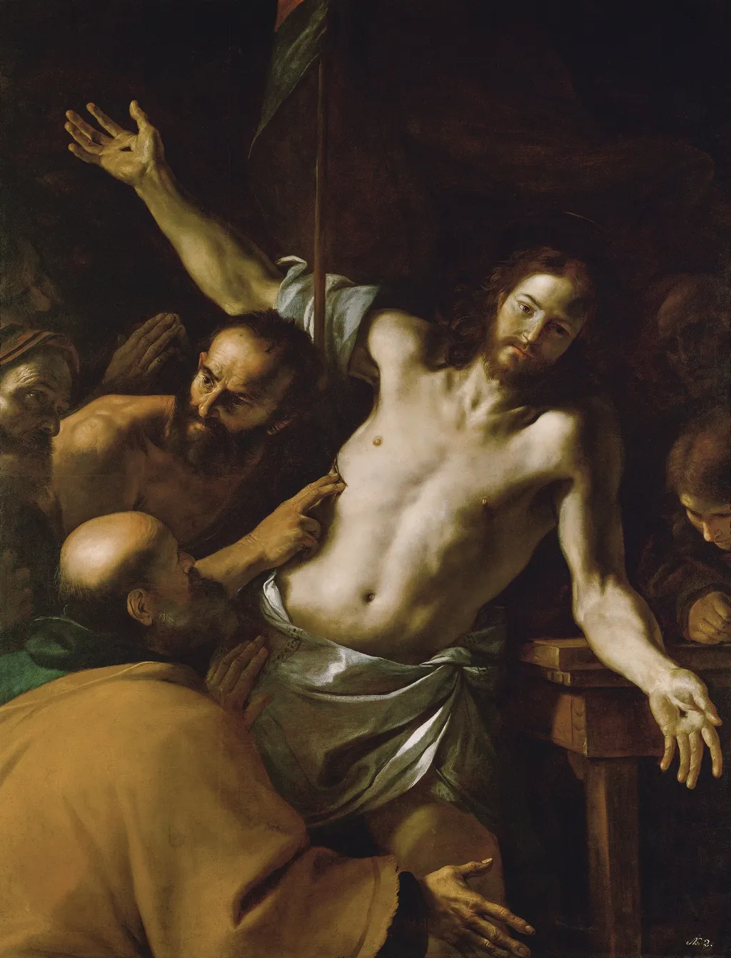 Doubting Thomas, by Mattia Preti, oil, 1660
