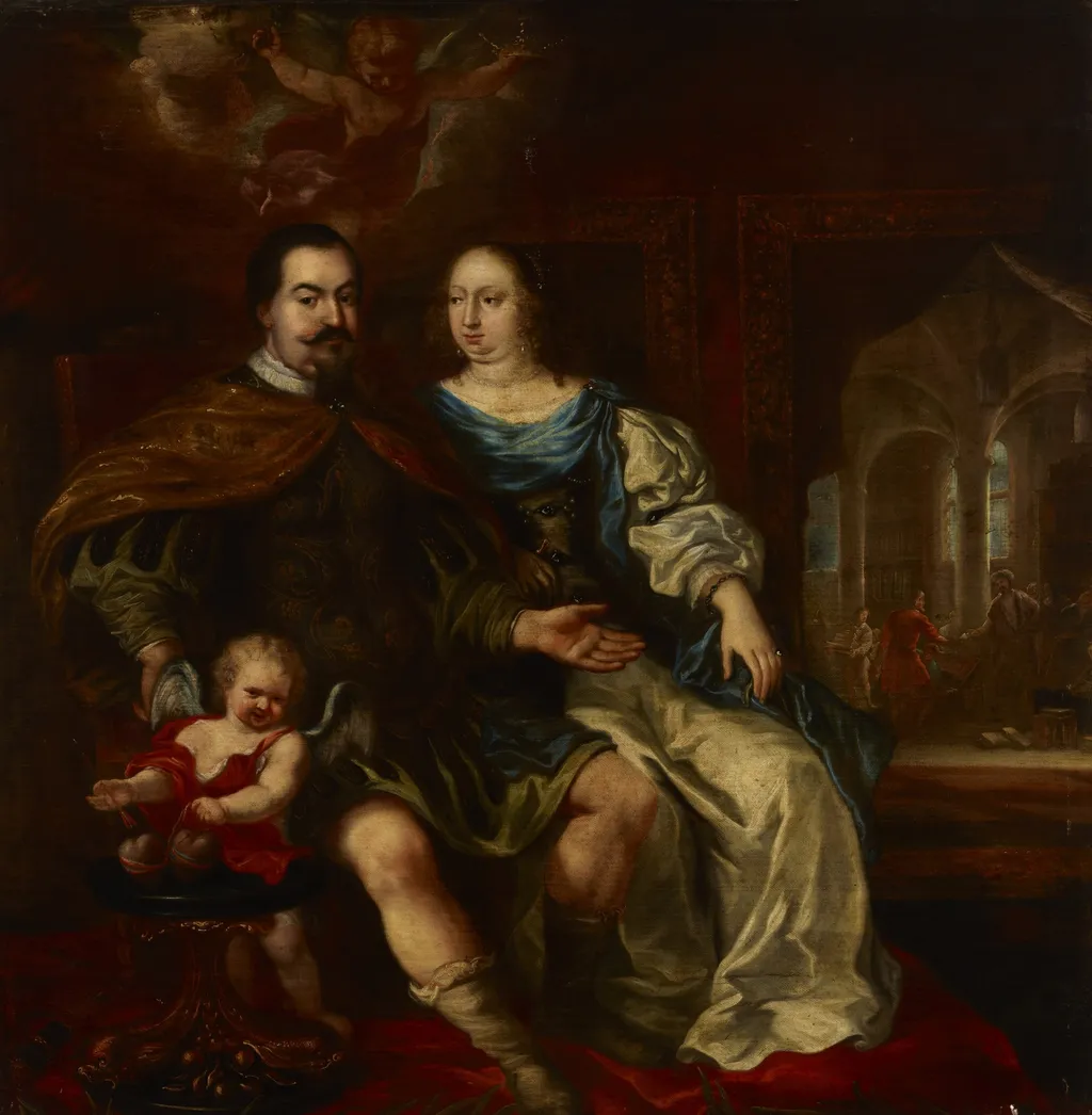 Portrait of a Married Couple, by Jürgen Ovens, oil, 1660