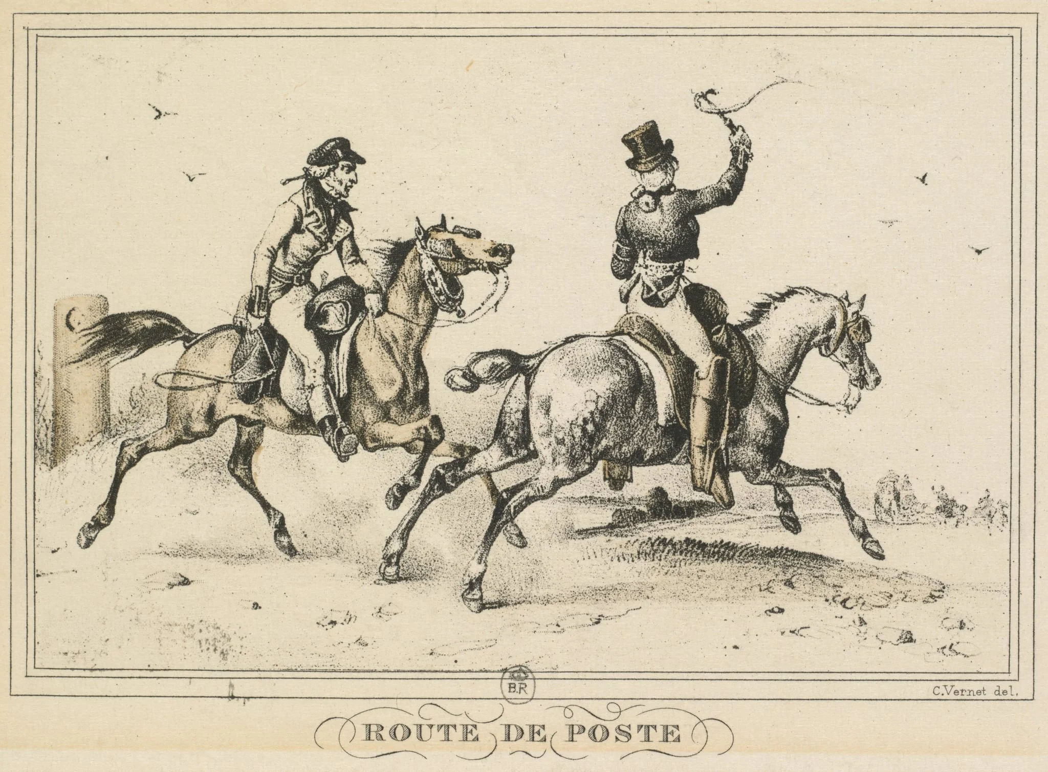 Scenes of Daily Life, Roads and Paths: Mail Route (Scènes de la vie quotidienne, Route et Chemins: Route de Poste), detail