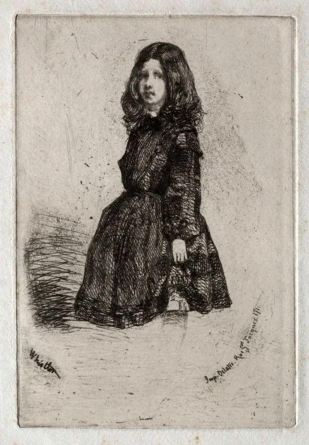 Twelve Etchings from Nature: Annie, detail