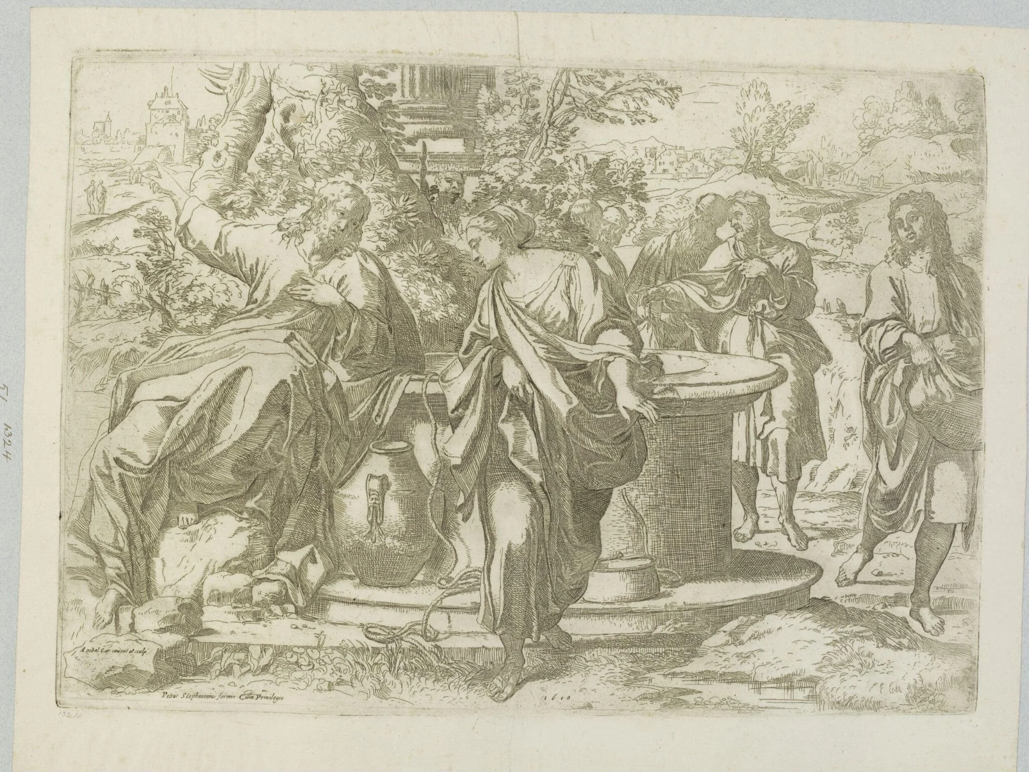 Christ and the Woman of Samaria, detail