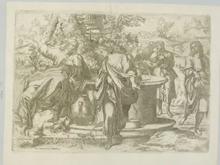 Christ and the Woman of Samaria, by Agostino Carracci, 1550