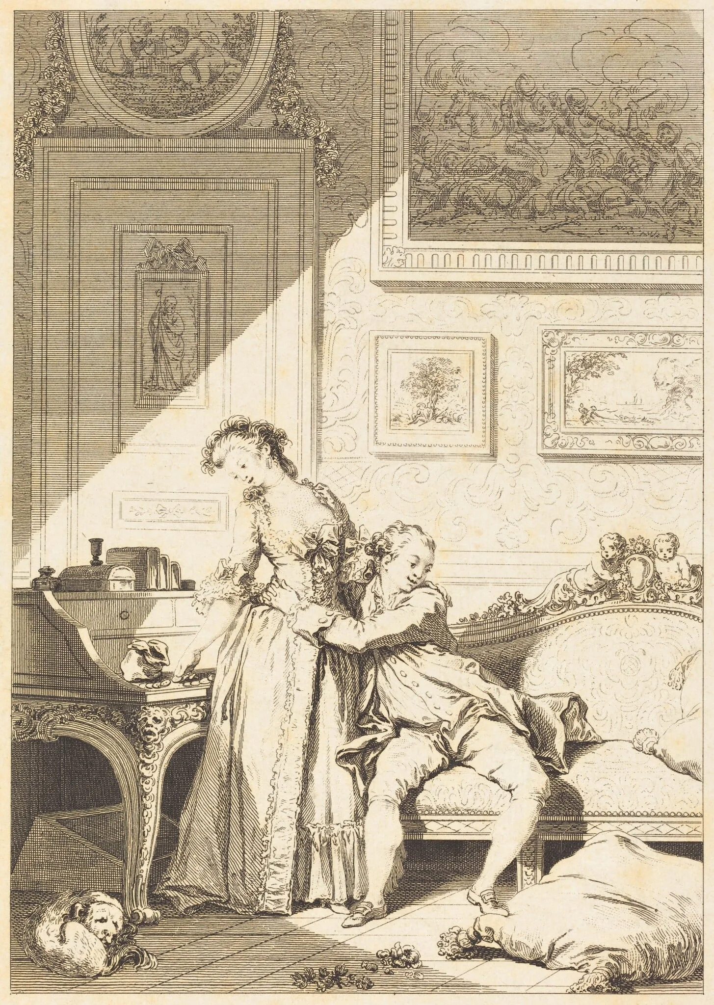 A femme avare galant escroc, detail