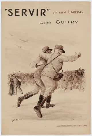 Servir (To Serve), by Jean-Louis Forain, ink, 1913