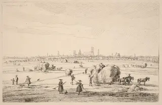 München (Munich), by Wilhelm von Kobell, ink, 1818