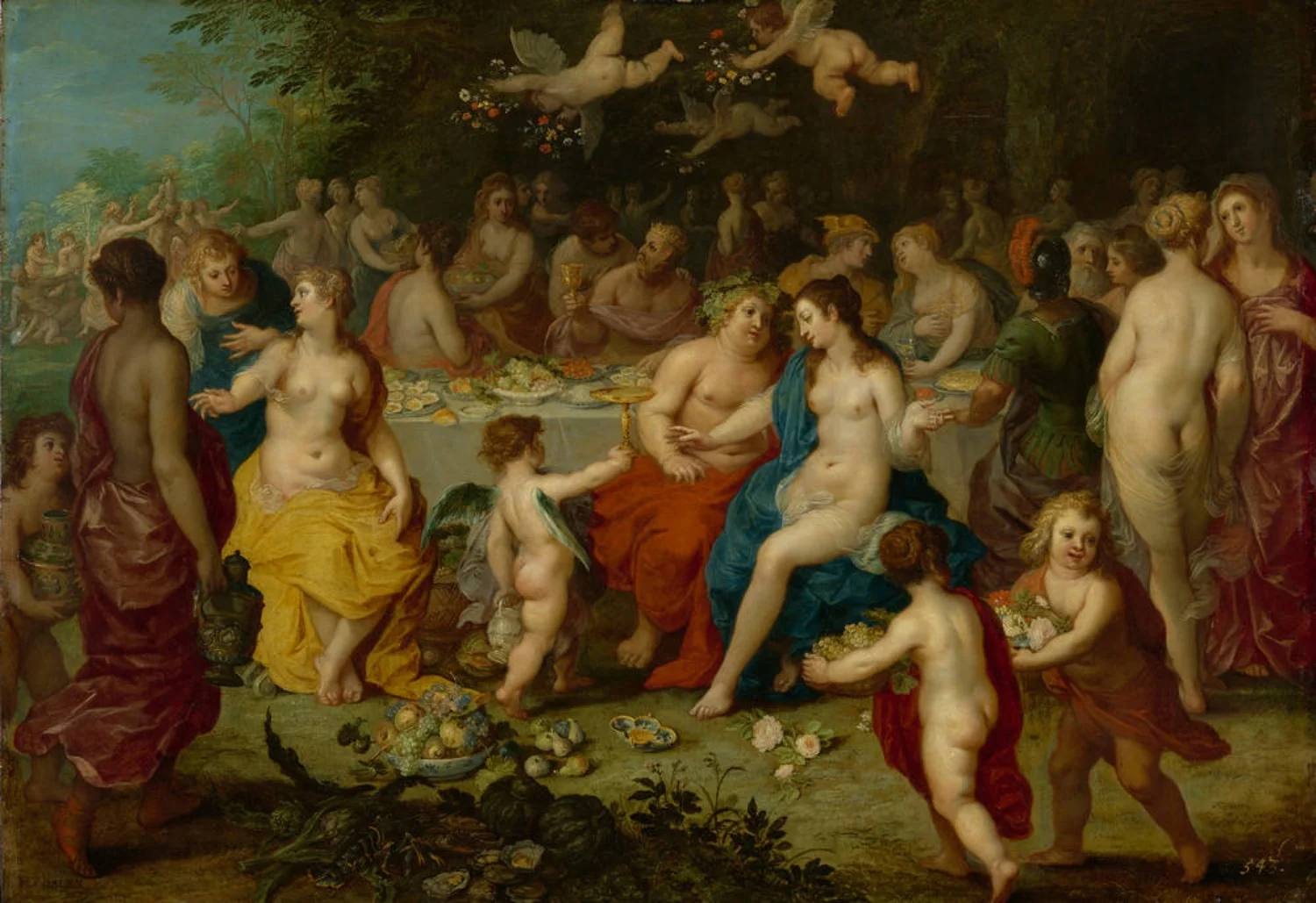 The wedding banquet of Bacchus and Ariadne, detail
