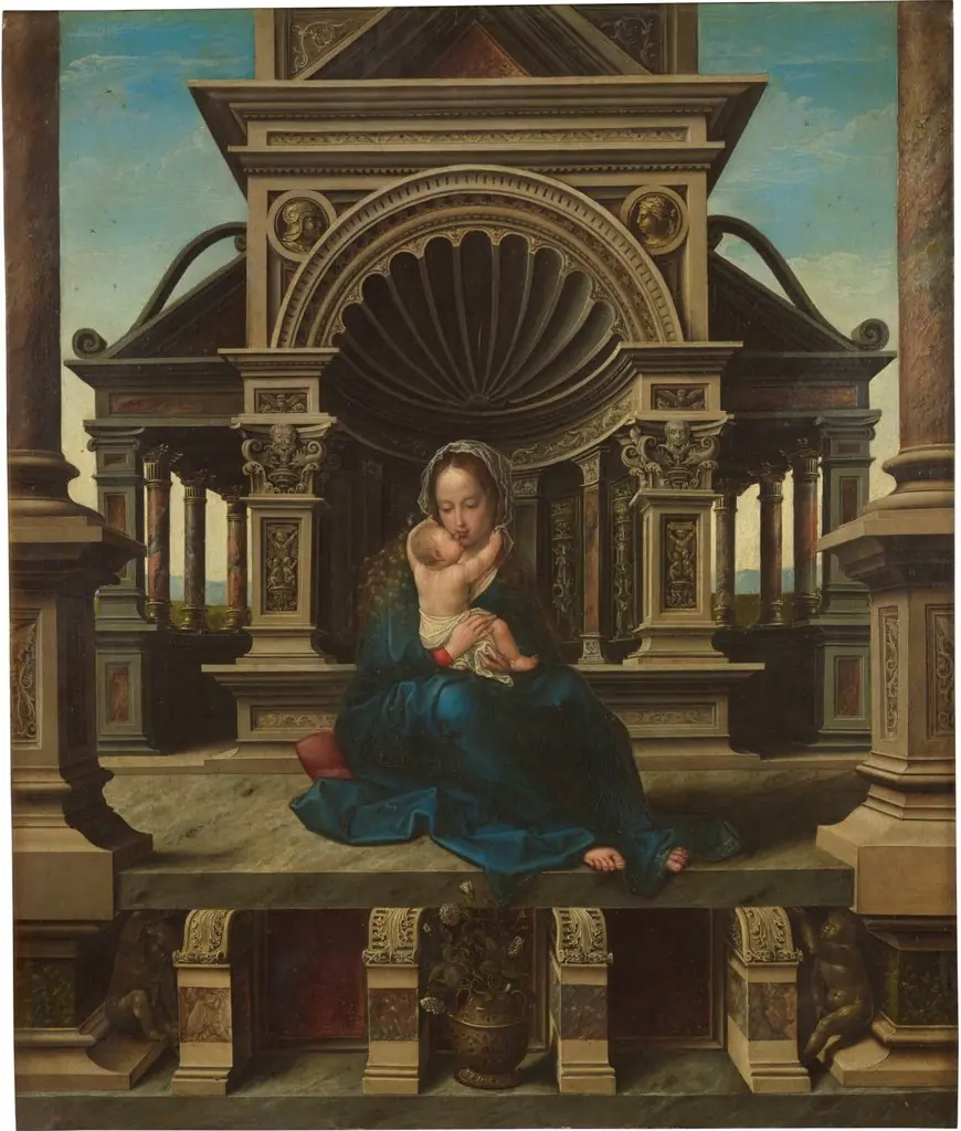The Virgin of Louvain, by Bernard Van Orley, oil, 1516