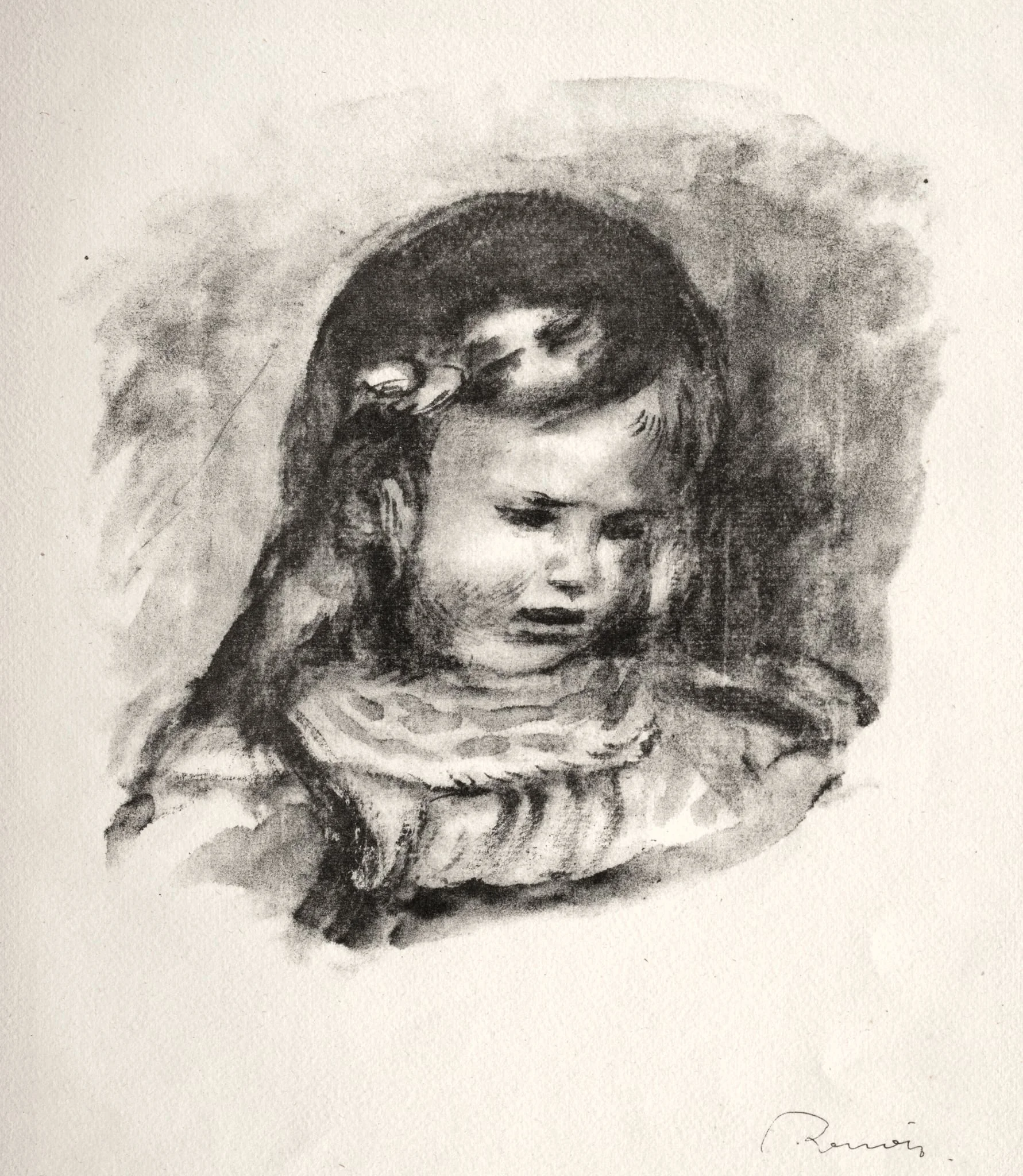 Claude Renoir, la tête baissée, detail