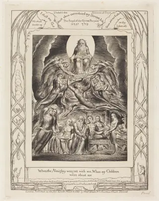Satan Before the Throne of God, by William Blake, ink, 1825