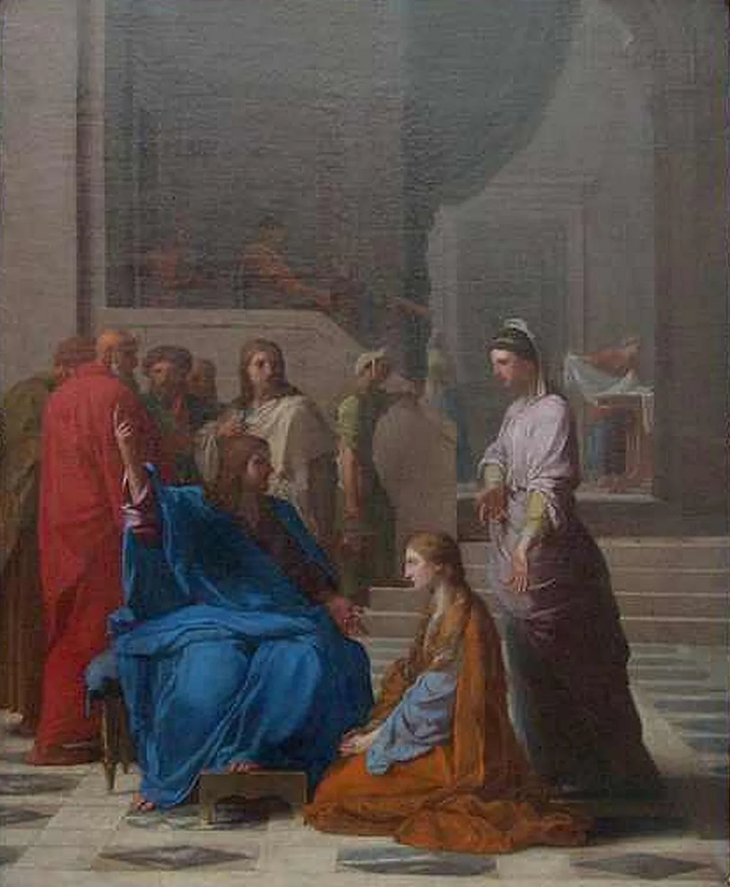 Christ in the House of Mary and Martha, by Eustache Le Sueur, oil, 1650