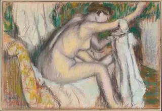 Woman Drying Her Arm, by Edgar Degas, unspecified, 1896
