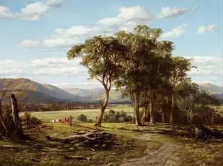 At Lilydale, by Louis Buvelot, oil, 1870