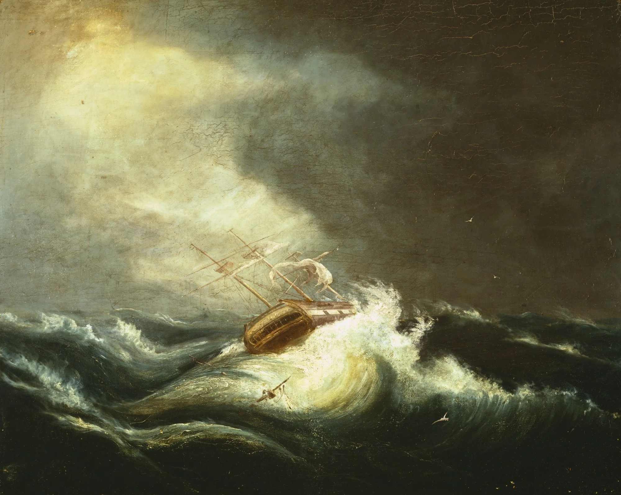 Ship in Storm, detail