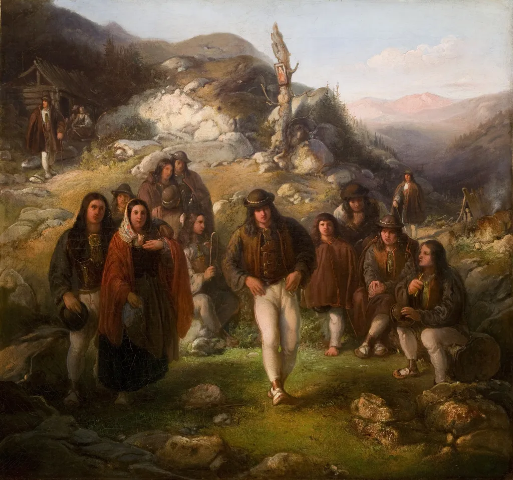 Highlanders' Dance, by Władysław Łuszczkiewicz, oil, 1874