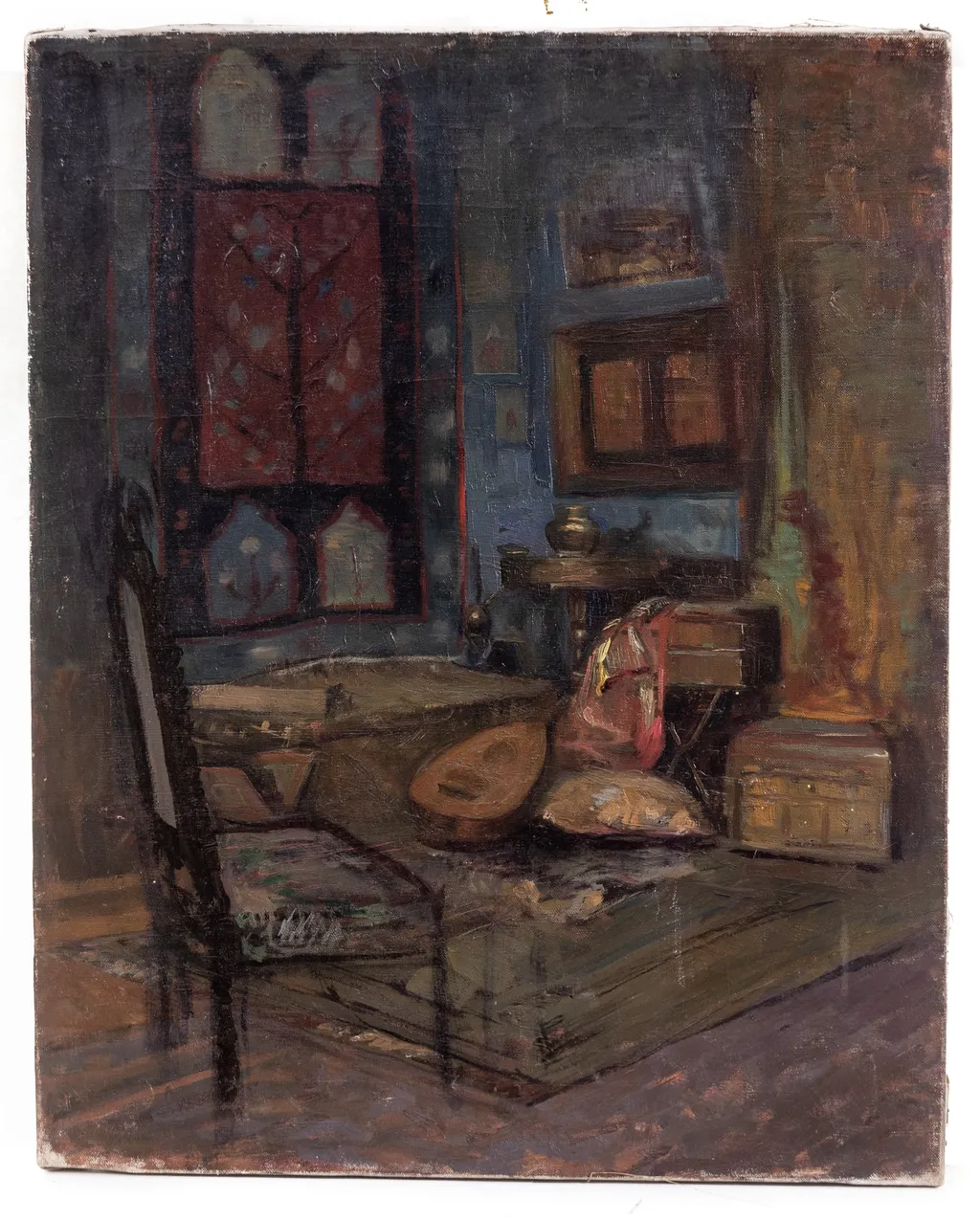 În atelierul pictorului, by Szatmary Alexandru, unspecified, 1850