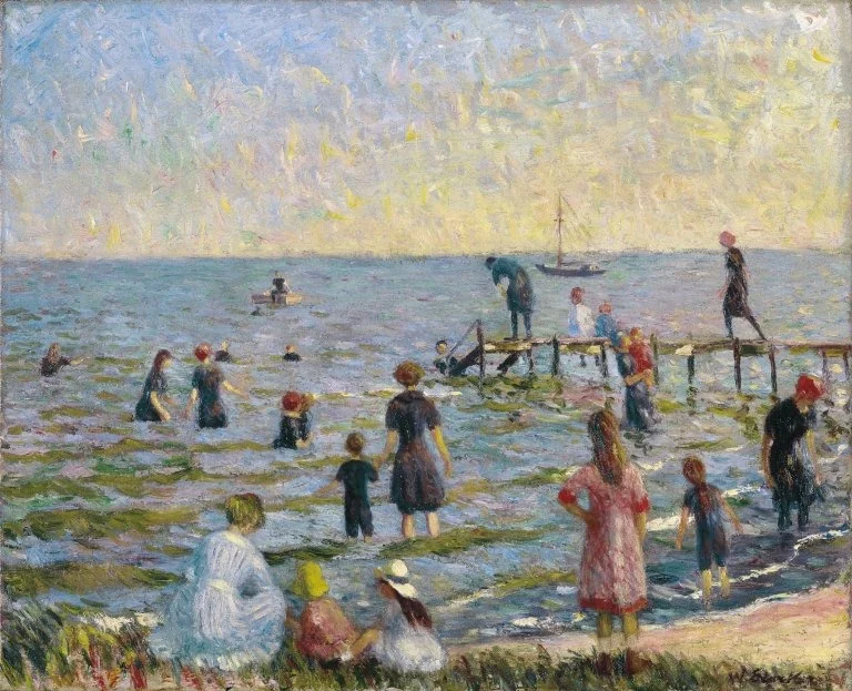 Bathing at Bellport, Long Island, detail