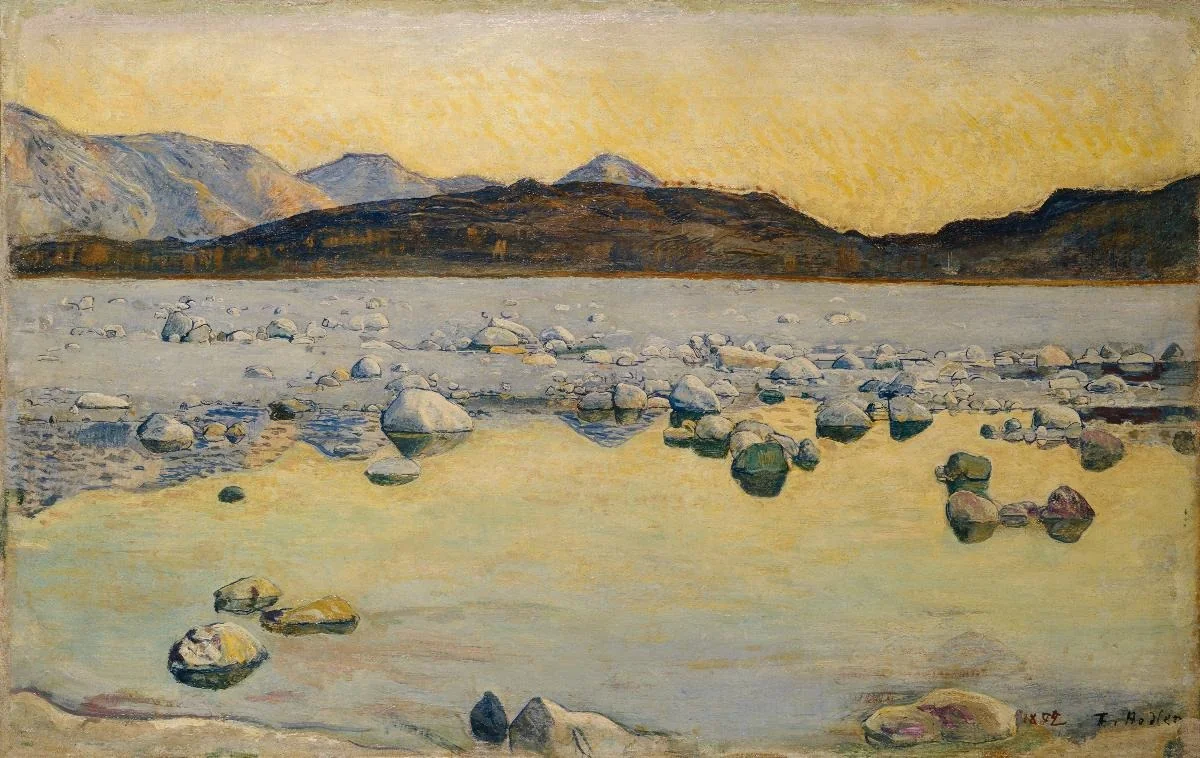 Am Ufer der Maggia am Abend, detail