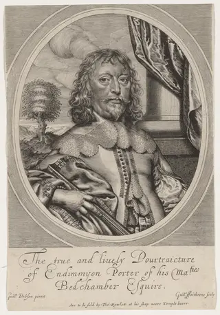 Endymion Porter, by William Faithorne, ink, 1654