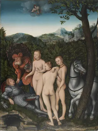 The Judgement of Paris, by Lucas Cranach the Elder, oil, 1527